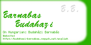 barnabas budahazi business card